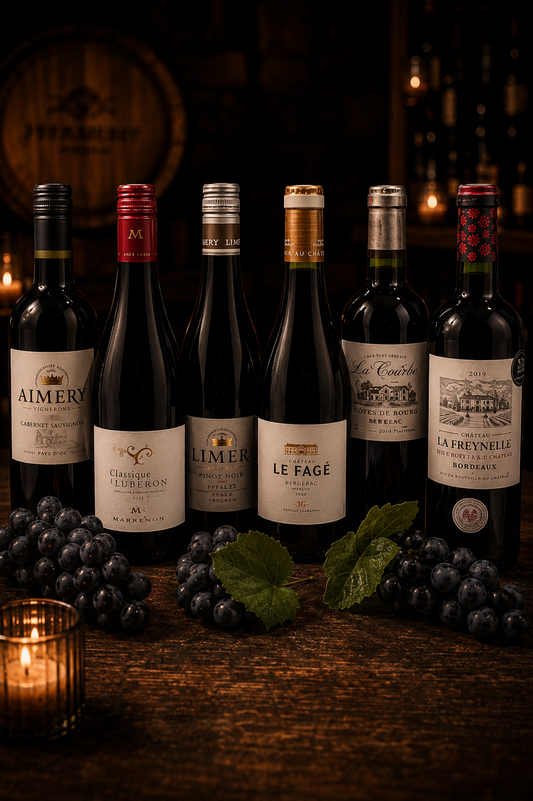 Frankreich Rotwein Probierpaket 6 Flaschen Bordeaux Médoc Syrah Weinset